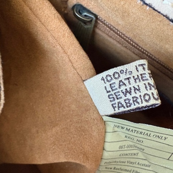 PATRICIA NASH Ferrara-Frame med. sz satchel purse Italian leather taupe gold - Picture 5 of 16